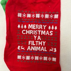 HOME ALONE Dog Cat TShirt ‘Merry Christmas Ya Filthy Animal’ M Up to 14 lbs